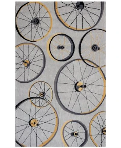 Kas Sonesta Wheels In Motion 2035 Gray Area Rug