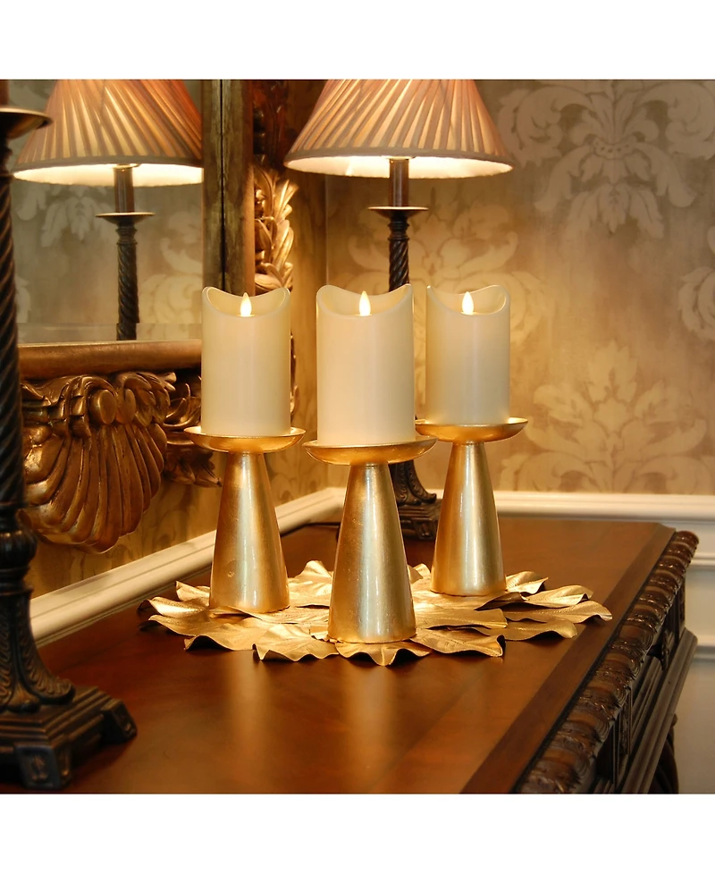 Lumabase 5" Cream Battery Operated Led Candle with Moving Flame