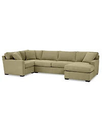 Radley -Pc. Fabric Chaise Sectional Sofa with Corner Piece