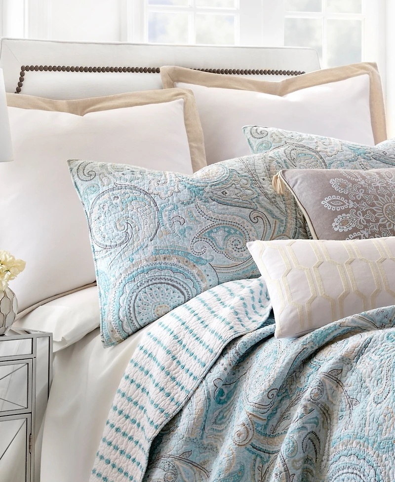 Levtex Spruce Paisley Reversible 3-Pc. Quilt Set