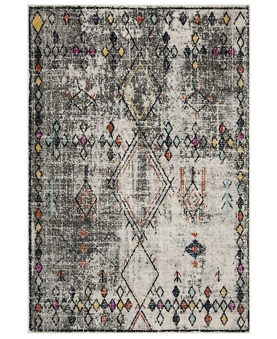 Safavieh Adirondack 210 Light Gray and Fuchsia 5'1" x 7'6" Area Rug