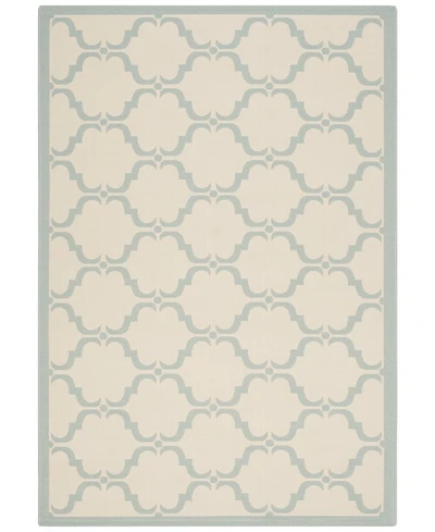 Safavieh Courtyard CY6009 Beige and Aqua 5'3" x 7'7" Sisal Weave Outdoor Area Rug