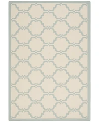 Safavieh Courtyard CY6009 Beige and Aqua 5'3" x 7'7" Sisal Weave Outdoor Area Rug