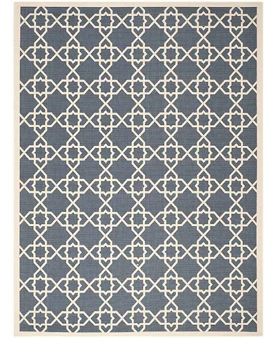 Safavieh Courtyard CY6032 Navy and Beige 8' x 11' Sisal Weave Outdoor Area Rug