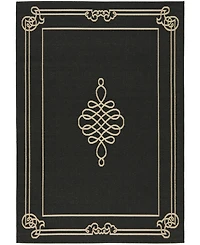 Safavieh Courtyard CY6788 Black and Creme 5'3" x 7'7" Outdoor Area Rug