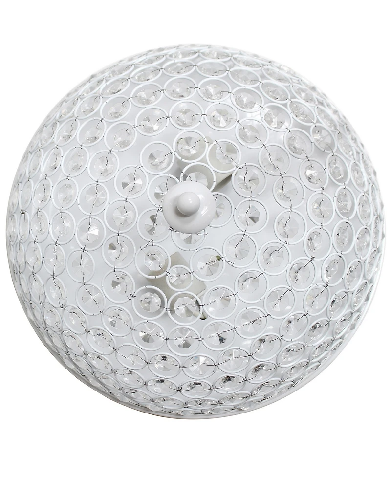 Elegant Designs 2 Light Elipse Crystal Flush Mount Ceiling Light