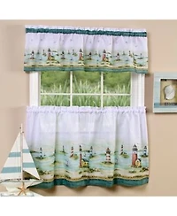 Achim Hamptons Tier Valance Window Curtain Sets