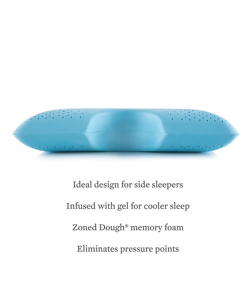 Malouf Z Shoulder Cutout Zoned Gel Dough Memory Foam Pillow, Queen
