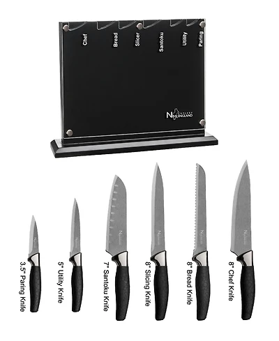 New England Cutlery 7 Piece Titanium Coated Cutlery Set