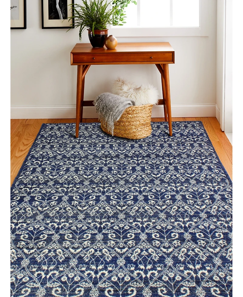 Closeout! Bashian Medley 5439A Dark Blue 7'6" x 9'6" Area Rug