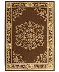 Safavieh Courtyard CY2914 Chocolate and Natural 5'3" x 7'7" Outdoor Area Rug