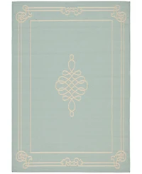 Safavieh Courtyard CY6788 Aqua and Cream 8' x 11' Outdoor Area Rug