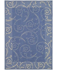 Safavieh Courtyard CY2665 Blue and Natural 8' x 11' Outdoor Area Rug