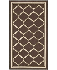 Safavieh Courtyard CY6889 Chocolate and Cream 5'3" x 7'7" Sisal Weave Outdoor Area Rug