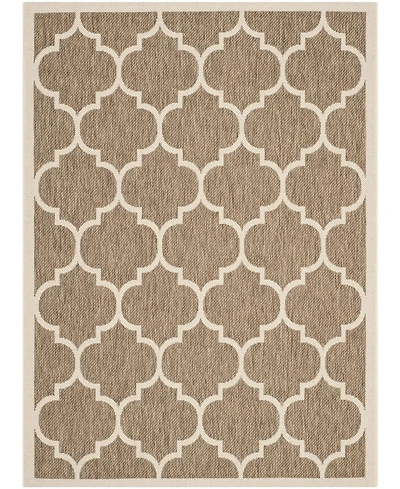 Safavieh Courtyard CY6914 Brown and Bone 5'3" x 7'7" Outdoor Area Rug