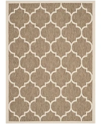 Safavieh Courtyard CY6914 Brown and Bone 5'3" x 7'7" Outdoor Area Rug