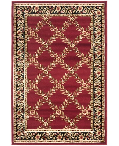 Safavieh Lyndhurst LNH557 Red and Black 5'3" x 7'6" Area Rug