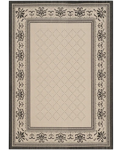 Safavieh Courtyard CY0901 Sand and Black 8' x 11' Outdoor Area Rug