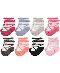 Hudson Baby Girls 8Pk Crew Socks