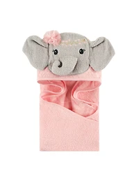 Little Treasure Girls Plush Cotton Hooded Towel with Fun Animal Characters