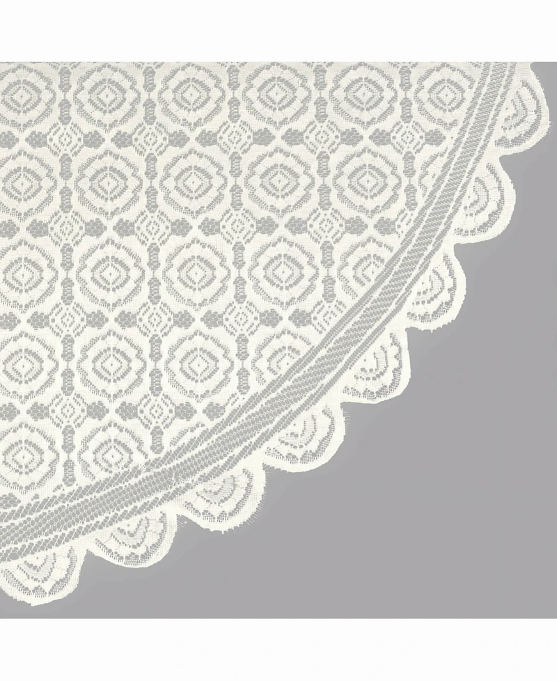 Vintage Polyester Lace Tablecloth 63" Round