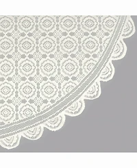 Vintage Polyester Lace Tablecloth 63" Round