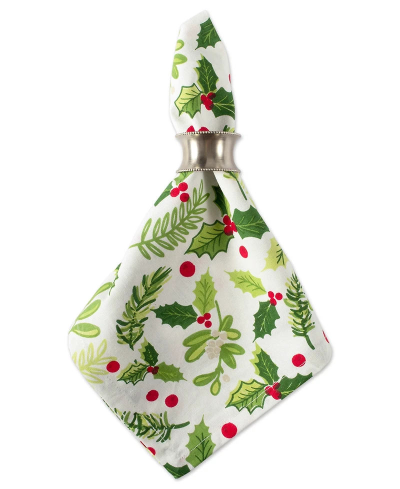 Boughs of Holly Print Napkin, Set of 6