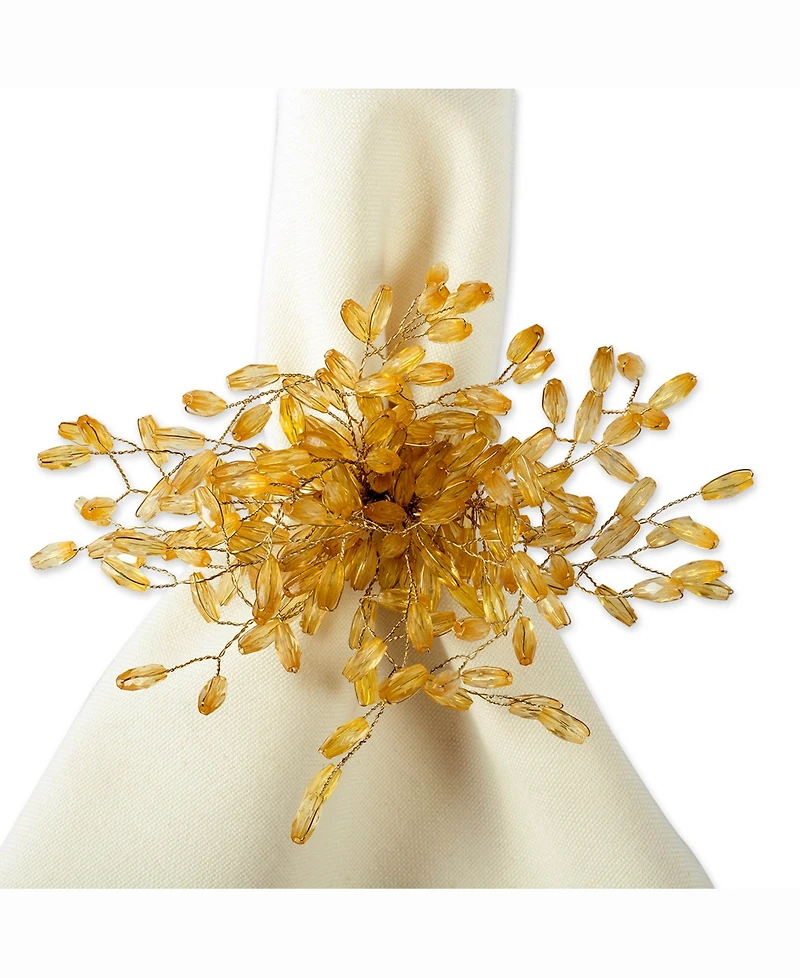 Beaded Burst Napkin Ring, Set of 6