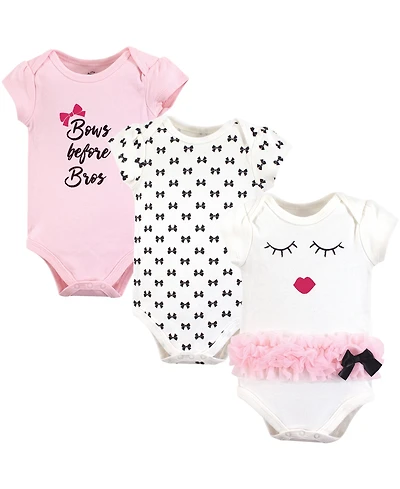 Little Treasure Baby Girls Breathable Cotton All-in-One Bodysuits