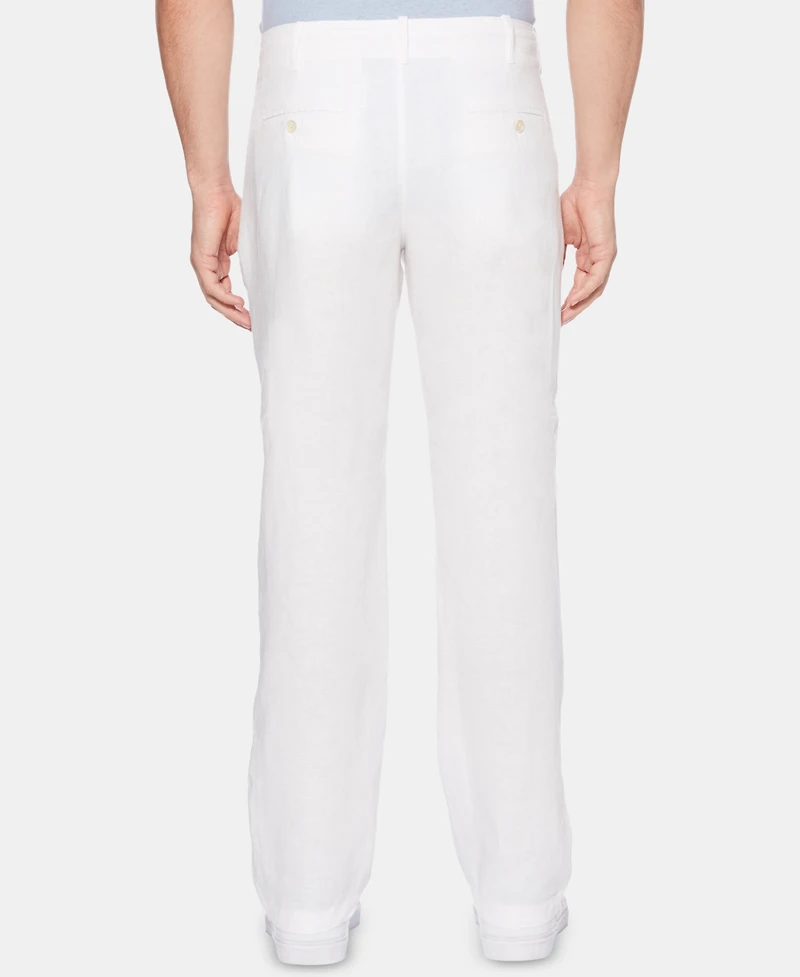 Perry Ellis Men's Regular-Fit 100% Linen Drawstring Pants