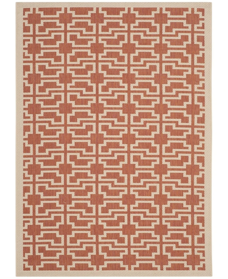 Safavieh Courtyard CY6015 Terracotta and Beige 5'3" x 7'7" Outdoor Area Rug