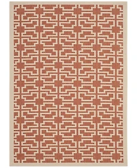Safavieh Courtyard CY6015 Terracotta and Beige 5'3" x 7'7" Outdoor Area Rug
