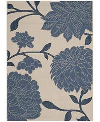 Safavieh Courtyard CY7321 Beige and Blue 8' x 11' Sisal Weave Outdoor Area Rug