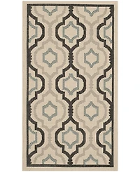 Safavieh Courtyard CY7938 Beige and Black 5'3" x 7'7" Outdoor Area Rug