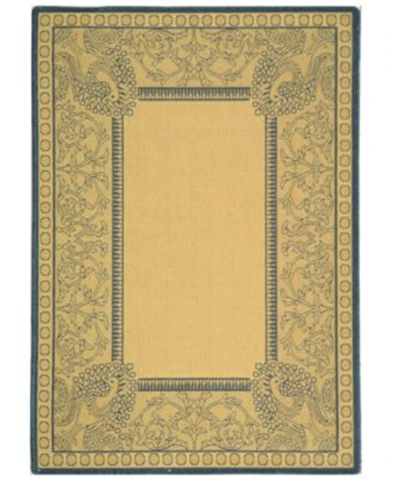 Safavieh Courtyard Cy2965 Natural Blue Outdoor Area Rug Collection