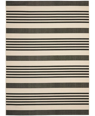 Safavieh Courtyard CY6062 Black and Bone 8' x 11' Sisal Weave Outdoor Area Rug