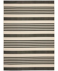 Safavieh Courtyard CY6062 Black and Bone 8' x 11' Sisal Weave Outdoor Area Rug