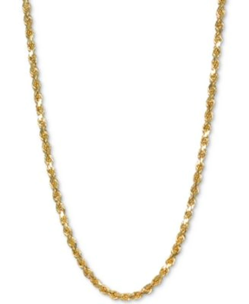 Italian Gold Forza Rope Chain Necklace Collection 2 3 4mm In 14k Gold