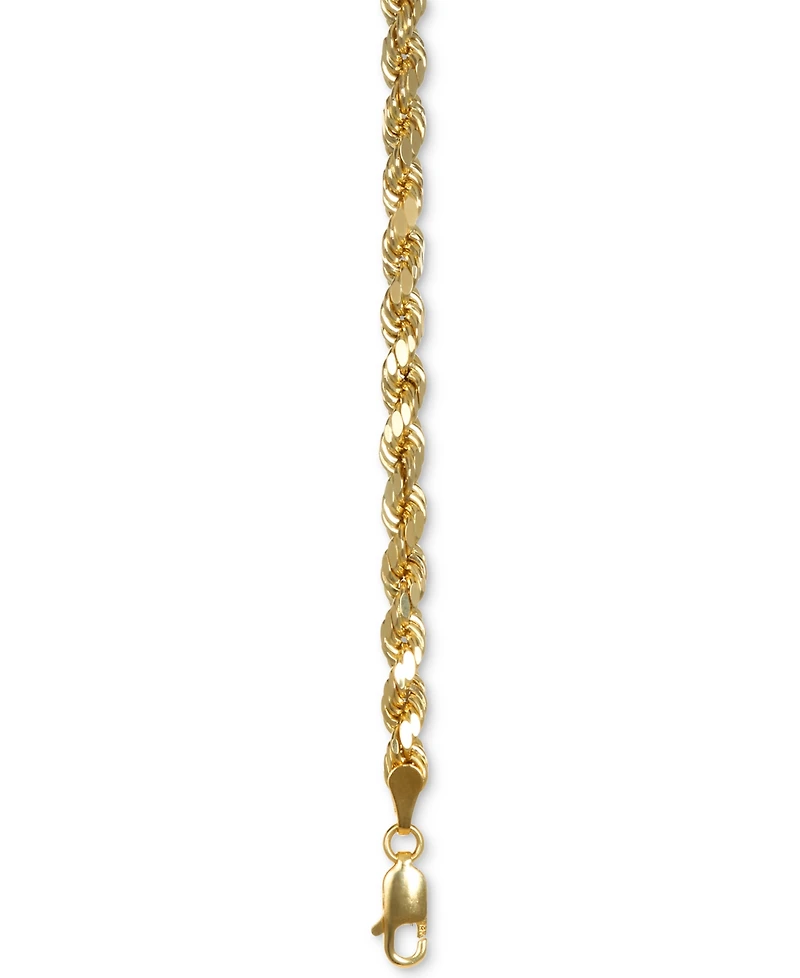 Italian Gold Forza Rope Chain 18" Necklace (4-1/10mm) in 14k Gold