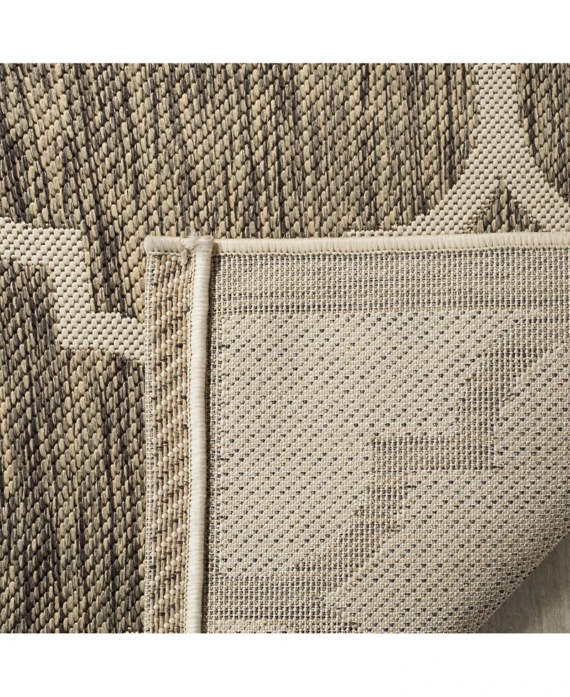 Safavieh Courtyard CY6914 Brown and Bone 5'3" x 7'7" Outdoor Area Rug