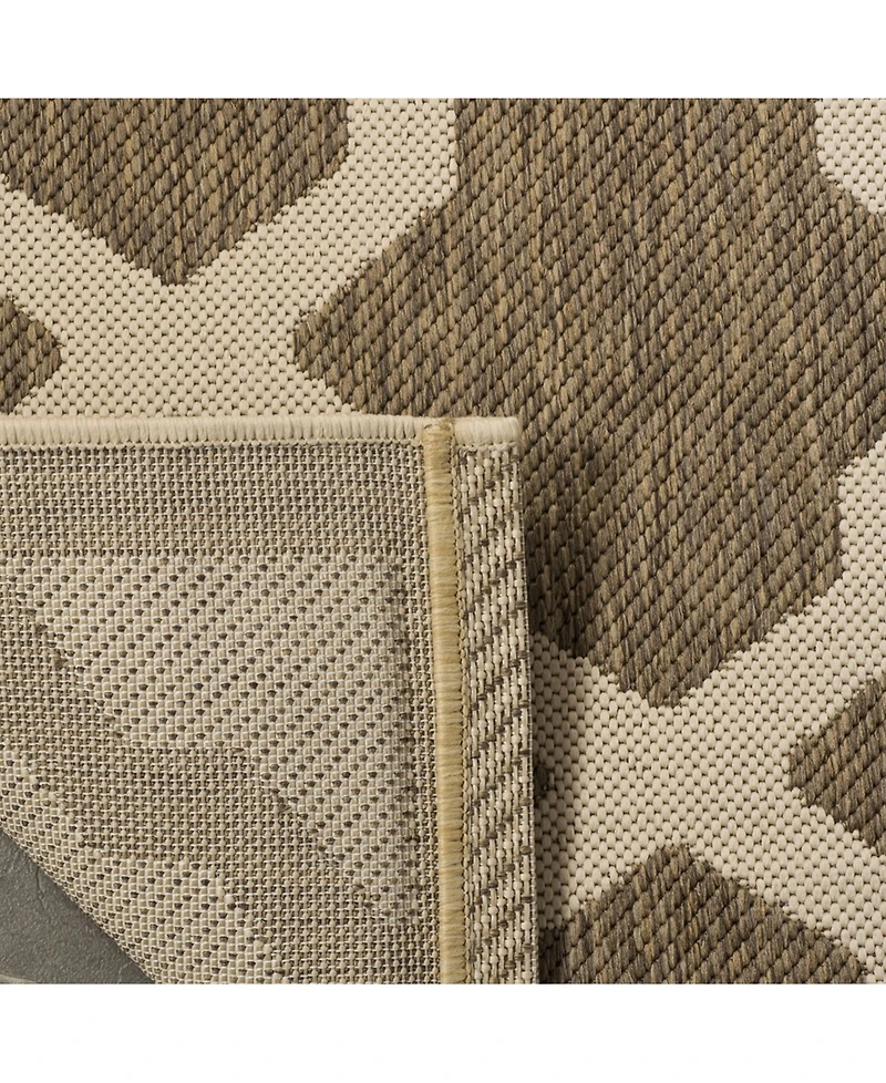 Safavieh Courtyard CY6903 Brown and Bone 5'3" x 7'7" Outdoor Area Rug