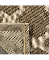 Safavieh Courtyard CY6903 Brown and Bone 5'3" x 7'7" Outdoor Area Rug