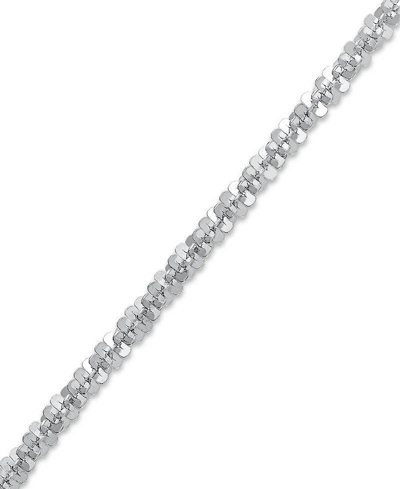 Sparkle Chain Ankle Bracelet, 10" (1-1/2mm) 14k Yellow Gold or White Gold.