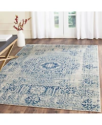 Safavieh Evoke EVK260 Ivory and Blue 5'1" x 7'6" Area Rug