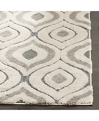 Safavieh Florida Shag SG461 Cream and Light Blue 5'3" x 7'6" Area Rug
