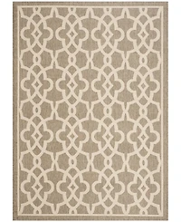 Safavieh Courtyard CY6071 Mocha and Beige 5'3" x 7'7" Outdoor Area Rug