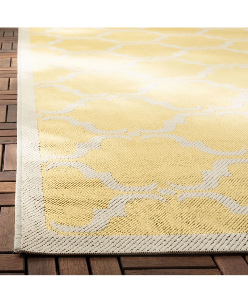 Safavieh Courtyard CY6009 Yellow and Beige 5'3" x 7'7" Sisal Weave Outdoor Area Rug