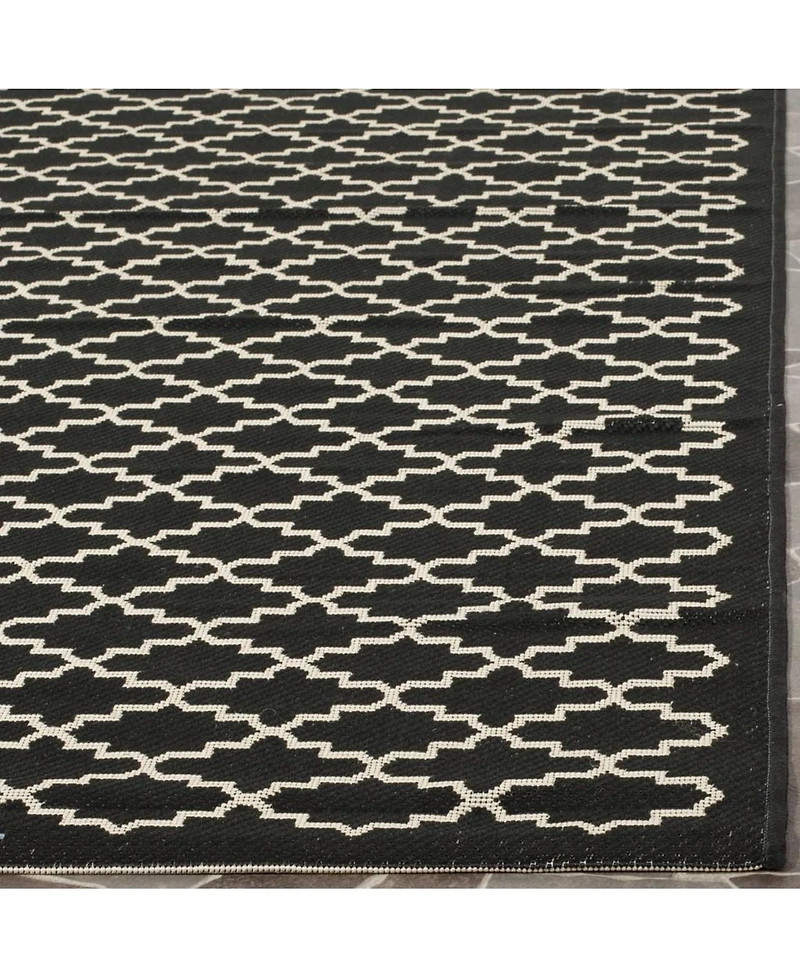 Safavieh Courtyard CY6919 Black and Beige 5'3" x 7'7" Outdoor Area Rug