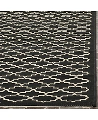 Safavieh Courtyard CY6919 Black and Beige 5'3" x 7'7" Outdoor Area Rug