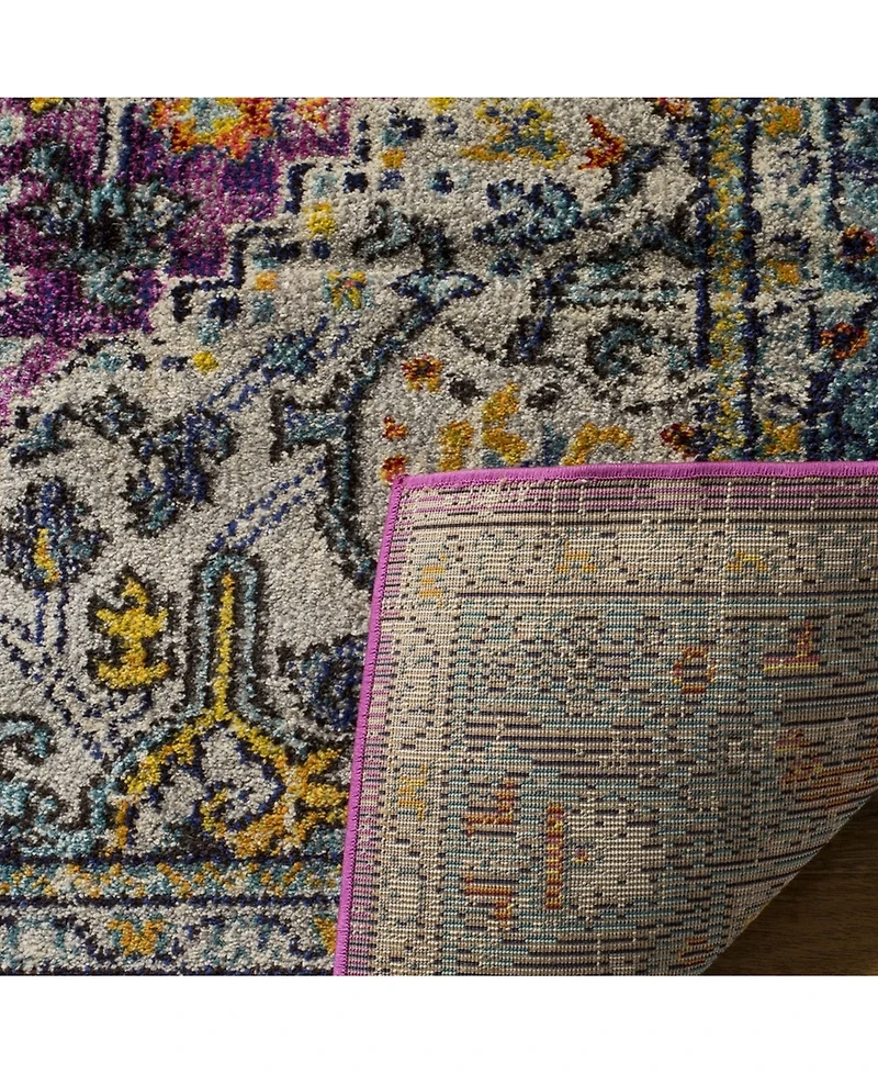 Safavieh Monaco MNC251 Violet and Light Blue 5'1" x 7'7" Area Rug